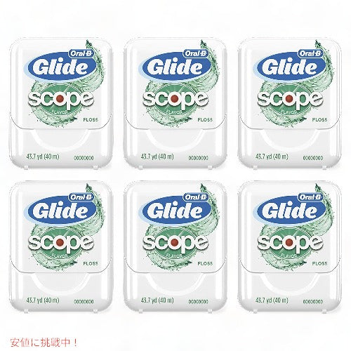 [6個セット] Glide Oral-B Dental Floss, Scope Flavor, 40m (Pack of 6) / グライド オーラルB デンタルフロス スコープフレーバー 40m x 6個 1