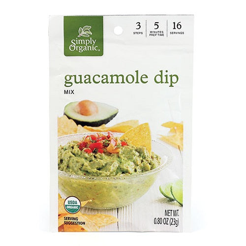 Simply Organic Guacamole Dip Mix Certified Organic シンプリーオーガニック ワカモレミックス 23g 1