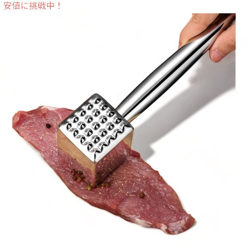 Meat Tenderizer ミートテンダライザー 肉たたき ステンレススチール GXONE Stainless Steel Heavy Sturdy Meat Mallet 3