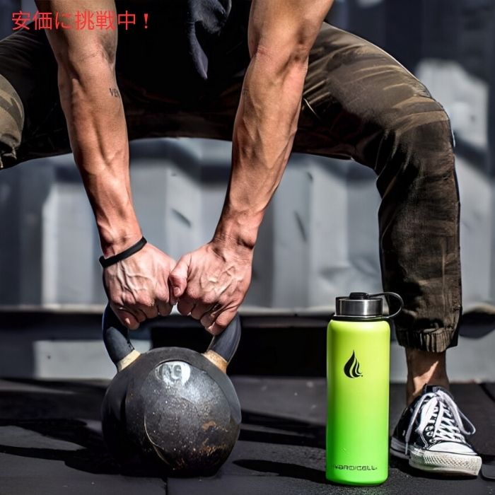 HYDRO CELL ステンレススチール製 断熱ウォーターボトル（ストロー付き）（ネオン 40オンス/1.2L）Insulated Water Bottle w/ Straw (Neon 40oz) 3