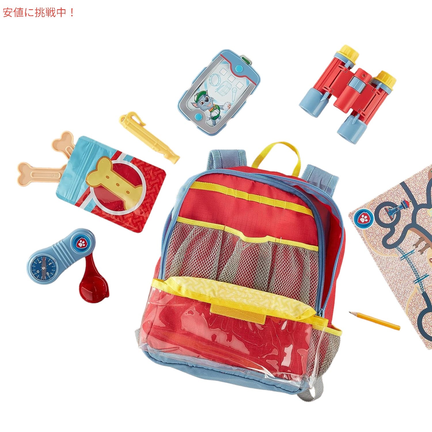 Melissa & Doug PAW Patrol Pup Backpack ロールプレイセット (15 個) - PAW Patrol アドベンチャーパック、おもちゃ、ごっこ遊びアウトドアギア 4