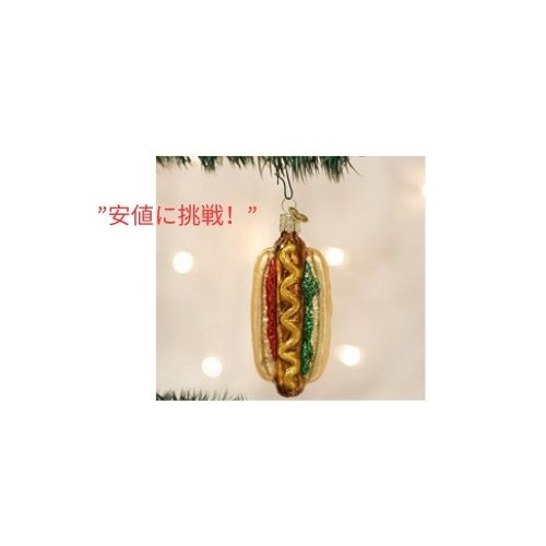 Old World Christmasオーナメント: Ballpark Foods クリスマスツリー、ホットドッグ用ガラス吹きオーナメント 2