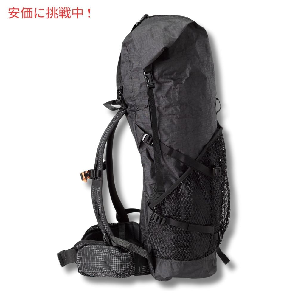 ハイパーライトマウンテンギア ウィンドライダー70 ラージ ブラック バックパック Hyperlite Mountain Gear WINDRIDER 70 Large Black Backpack 2