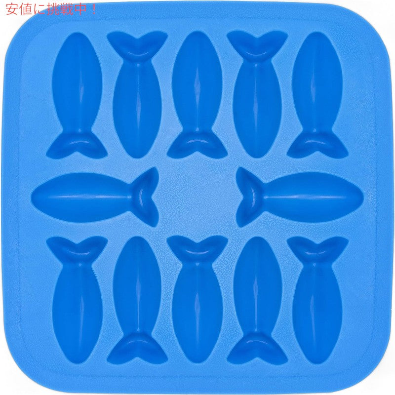 Fairly Odd Novelties フェアリーオッドノベルティ フィッシュアイスキューブトレイ [ブルー] 製氷皿 Fish Ice Cube Tray Blue 2