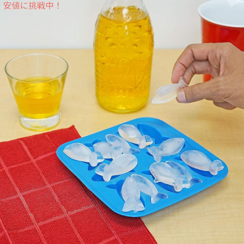 Fairly Odd Novelties フェアリーオッドノベルティ フィッシュアイスキューブトレイ [ブルー] 製氷皿 Fish Ice Cube Tray Blue 5