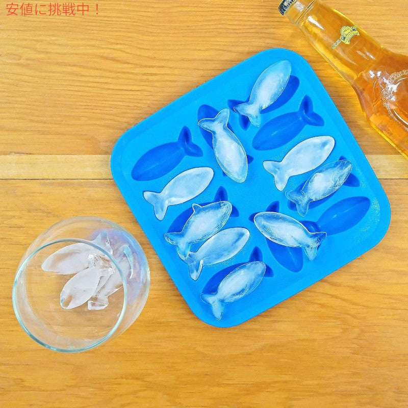 Fairly Odd Novelties フェアリーオッドノベルティ フィッシュアイスキューブトレイ [ブルー] 製氷皿 Fish Ice Cube Tray Blue 6