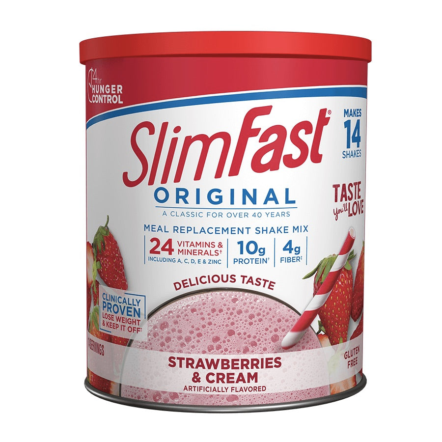 SlimFast Shake Mix Powder Strawberries & Cream 12.83 oz / スリムファスト シェイクミックスパウダー ストロベリークリーム 364 g 1