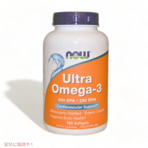 NOW　ULTRA OMEGA 3 FISH OIL   180 SGELS　#1662　ナウ　ウルトラオメガ3（EPA&DHA）180ソフトカプセル 1