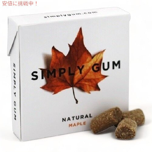 Simply Gum All Natural Maple /シンプリーガム　ナチュラル　メープル 15個入り×6パック 1