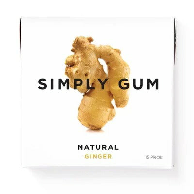 Simply Gum All Natural Ginger Gum /シンプリーガム　ナチュラル　ジンジャーガム 15個入り×6パック 1