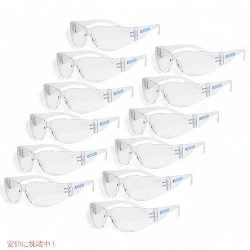 【お得な12個セット】JORESTECH Eyewear Protective Safety Glasses Clear / ウィルス対策 JORESTECH UVカット 保護メガネ ポリカーボネート 透明 12個 1
