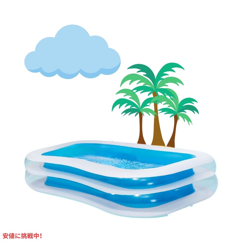 INTEX インテックス インフレータブルプール スイムセンター ファミリープール キッズプール 103 x 69 x 22インチ Inflatable Pool Swim Center 4