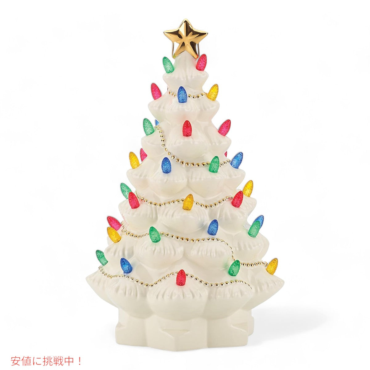 レノックス Lenox クリスマスツリー フィギュリン  アイボリー ライトアップ 陶磁器 彫像  Ivory Lighted  Christmas Tree Figurine 2