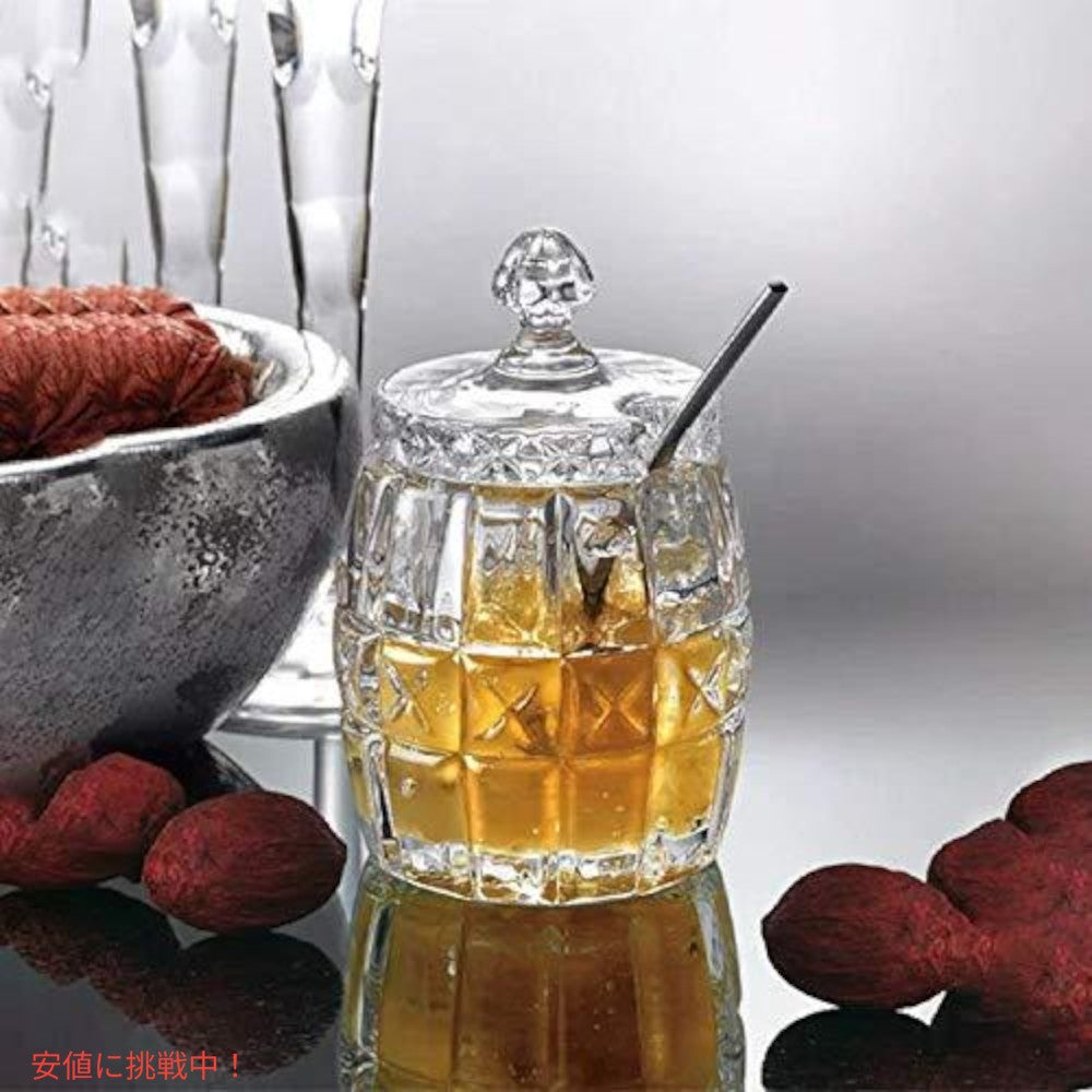 ジャム瓶 フタ付き スプーン付き クリスタル製 保存瓶 保存容器  Godinger Jam Jar With Serving Spoon 3