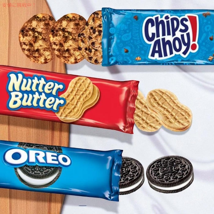 Nabisco ナビスコ クッキー バラエティパック オレオ 、ナッツバター、チップス アホイ! 合計10個入り Cookie Variety Pack 3