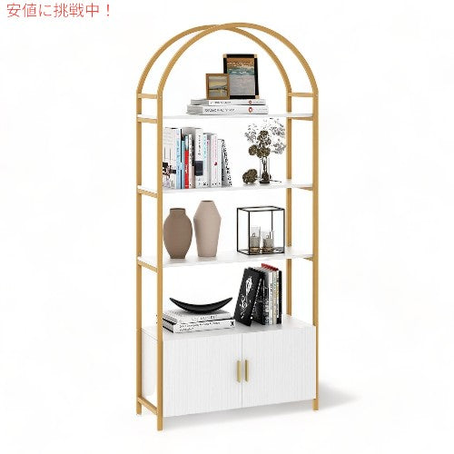 ジェヒアテック ゴールド ブックシェルフ 本棚 ドア収納付き Jehiatek Gold Bookshelf 1