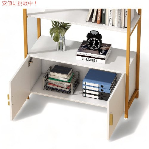 ジェヒアテック ゴールド ブックシェルフ 本棚 ドア収納付き Jehiatek Gold Bookshelf 3