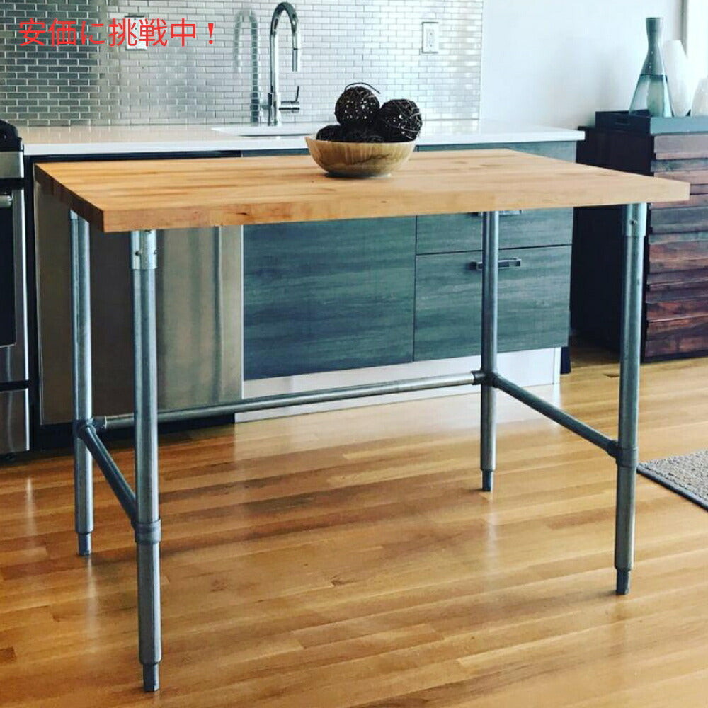 John Boos ジョンブーズ JNB01 メープル天板の作業台 亜鉛メッキ鋼製ベースと補強付き JNB01 Maple Top Work Table with Galvanized Steel 6