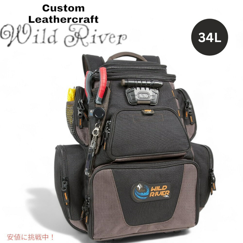 Wild River by CLC タックルバッグ バッグパック ライト付き USB充電付き トレイ付き 釣り Custom Leathercraft ツールボックス WT3605AMZ 1