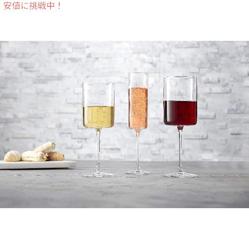2個セット JoyJolt ジョイジョルト White Wine Crystal Glasses 11.4 Oz 白ワイン クリスタルグラス Claire 340ml 7