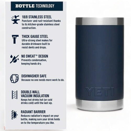 YETI Rambler JR. 12oz Kids Bottle Navy / イエティ ランブラー ジュニア 子供用 保冷 水筒 354ml 4