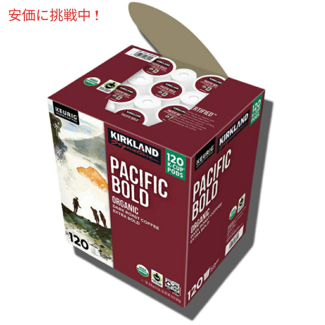 【120個入り】【カークランド】キューリグ Kカップ パシフィックボールド オーガニック ダークロースト Kirkland Signature Organic Pacific Bold Coffee 120 ct 2