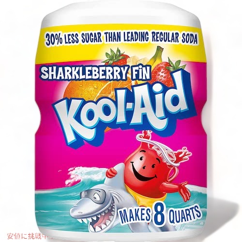 Kool-Aid Sharkleberry Fin Flavored Powdered Drink Mix 19oz / クールエイド 粉末ドリンクミックス [シャークベリーフィン] 538g 18杯分 1