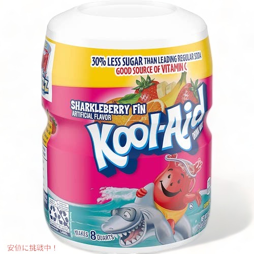 Kool-Aid Sharkleberry Fin Flavored Powdered Drink Mix 19oz / クールエイド 粉末ドリンクミックス [シャークベリーフィン] 538g 18杯分 2