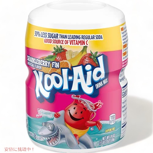 Kool-Aid Sharkleberry Fin Flavored Powdered Drink Mix 19oz / クールエイド 粉末ドリンクミックス [シャークベリーフィン] 538g 18杯分 3