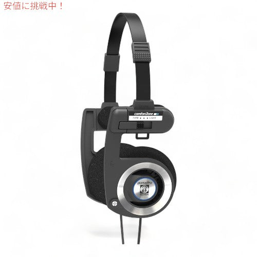 コス ポルタ プロ ブラック オンイヤーヘッドホン 小型 折りたたみ オーバーヘッド型 ヘッドホン Koss Porta Pro Black On-Ear Headphones Retro Style 1