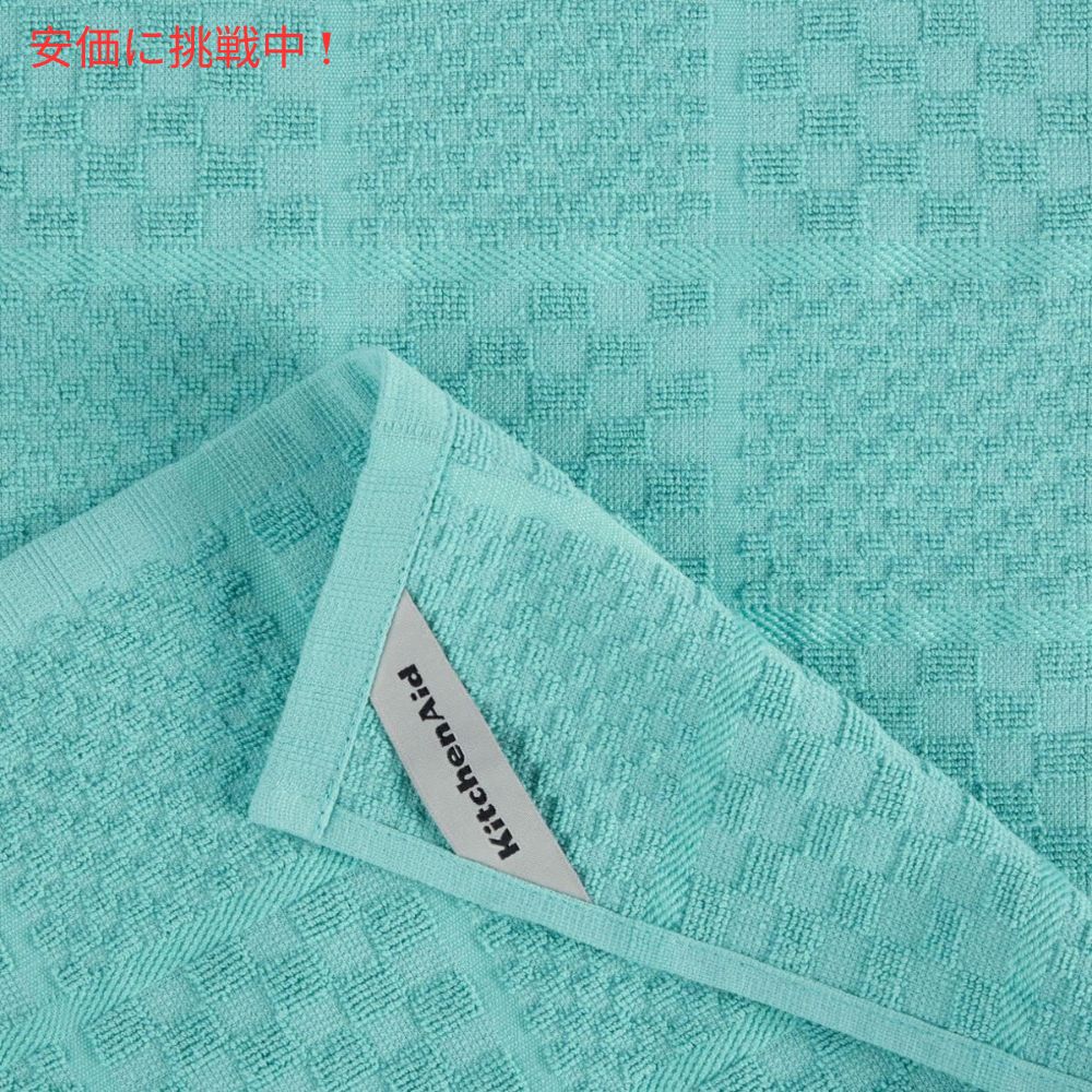 KITCHENAID キッチンエイド オーブンミット＆鍋つかみ＆キッチンタオル2枚 4点セット アクアスカイ Oven Mitt, Pot Holder, Kitchen Towel 4-Pack Set Aqua Sky 8