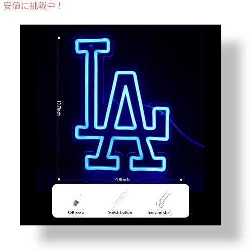 WonderfulLife Los Angeles Dodgers LA Neon Sign ワンダフルライフ ロサンゼルス ドジャース LA ネオンサイン 1