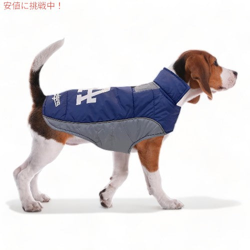 ロサンゼルス ドジャーズ Pets First MLB Los Angeles Dodgers Puffer Vest for Pets ペット用パファー ベスト (ラージ) 大型犬 3