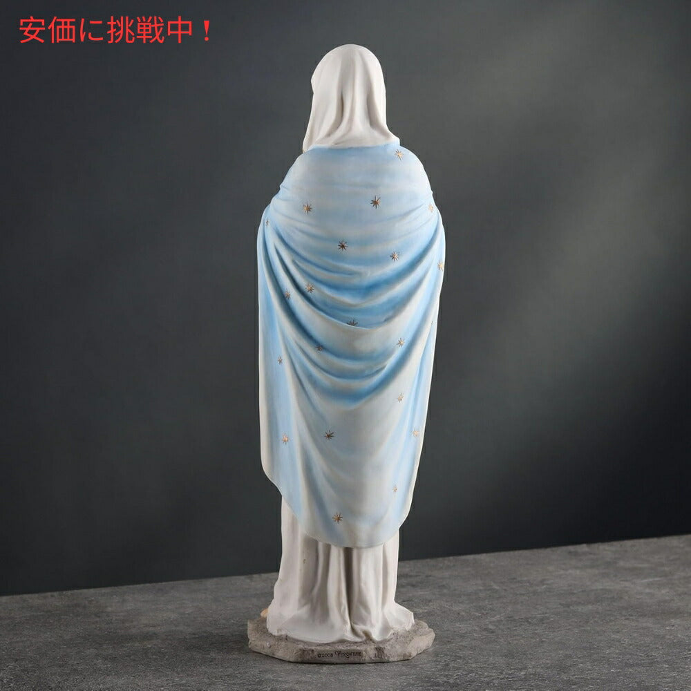 Blessed Virgin Mary 恵みの聖母マリア像 11 3/4インチ 明るい色の石製像 Our Lady of Grace 11 3/4 Inch Light Color Stone Statue 7