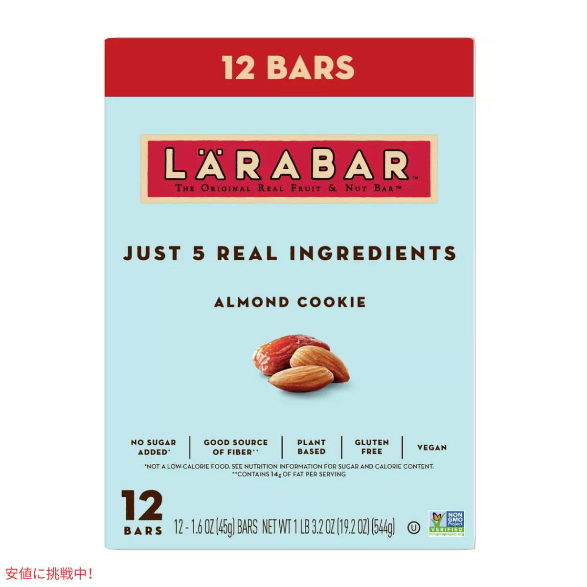 ララバー アーモンドクッキー 45g x 12 本入り スナックバー グルテンフリー Larabar 12 Snack Bars Gluten Free  Almond Cookie 4