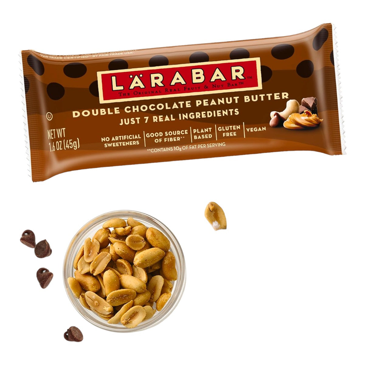 ララバー ダブルチョコレートピーナッツバター  45g x 8 本入り スナックバー グルテンフリー Larabar 8 Snack Bars Gluten Free Double Choco Peanut 2