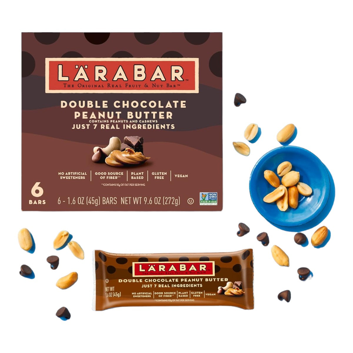 ララバー ダブルチョコレートピーナッツバター  45g x 8 本入り スナックバー グルテンフリー Larabar 8 Snack Bars Gluten Free Double Choco Peanut 3