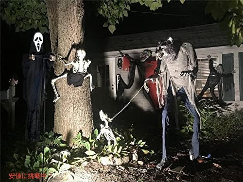LarpGears ラープギアー スケアクロウ スクリーミング ゴースト かかし (ブラック) ハロウィンデコレーション Scarecrow Screaming Ghost 6