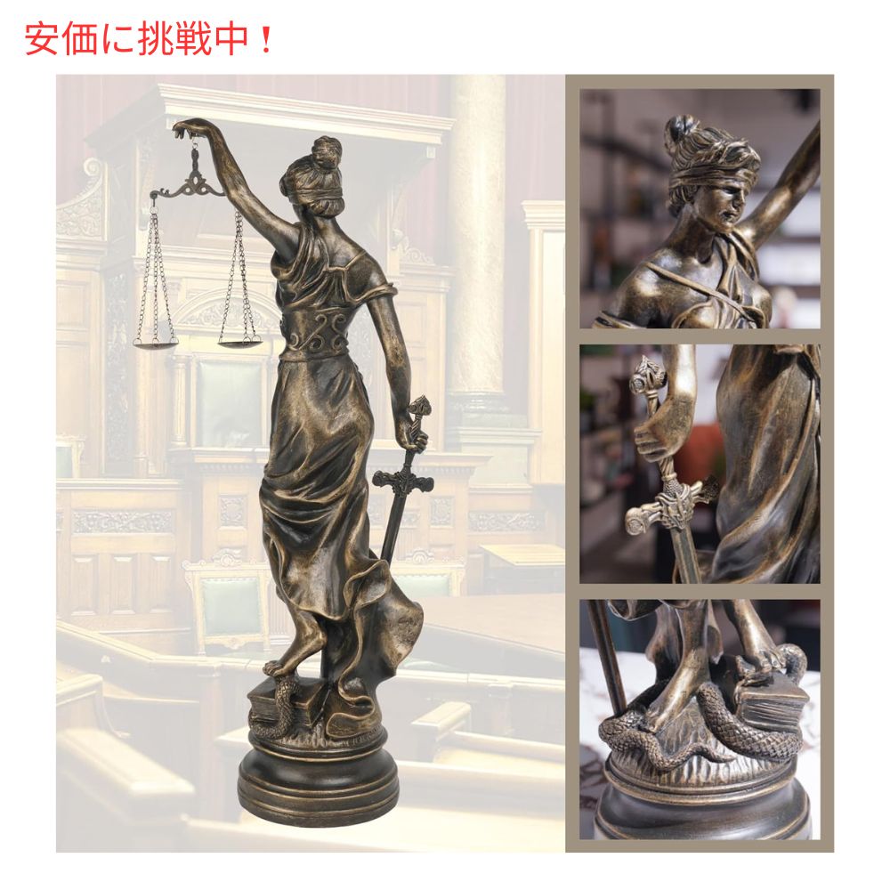 目隠しをしている女神像 ローマ ギリシャ 弁護士の像 Lady Justice Statues Home Decor 大型のアンティーク 3