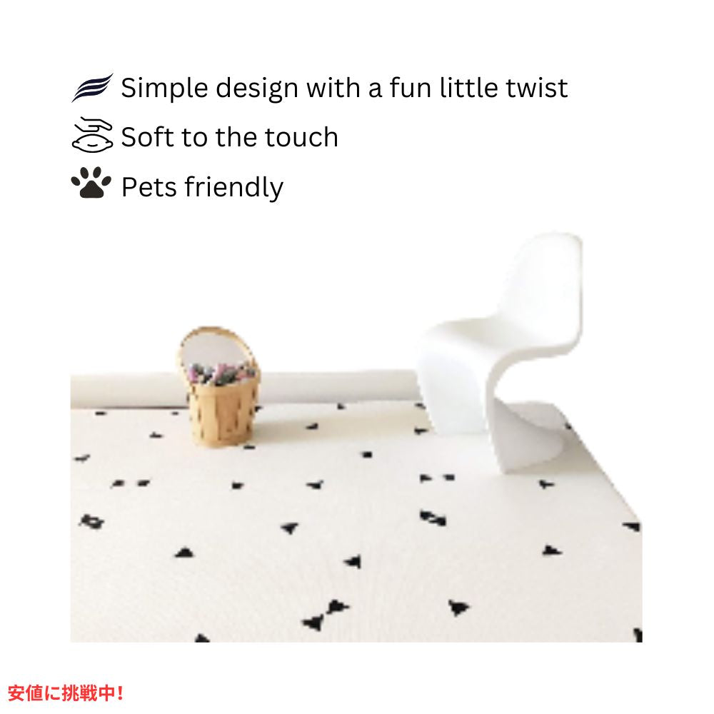 LITTLE Bot リトルボット オフィーマット リバーシブル 赤ちゃん用プレイマット ラージサイズ カントリーロード＆トライアングル Ofie Mat Baby Play Floor mat 2