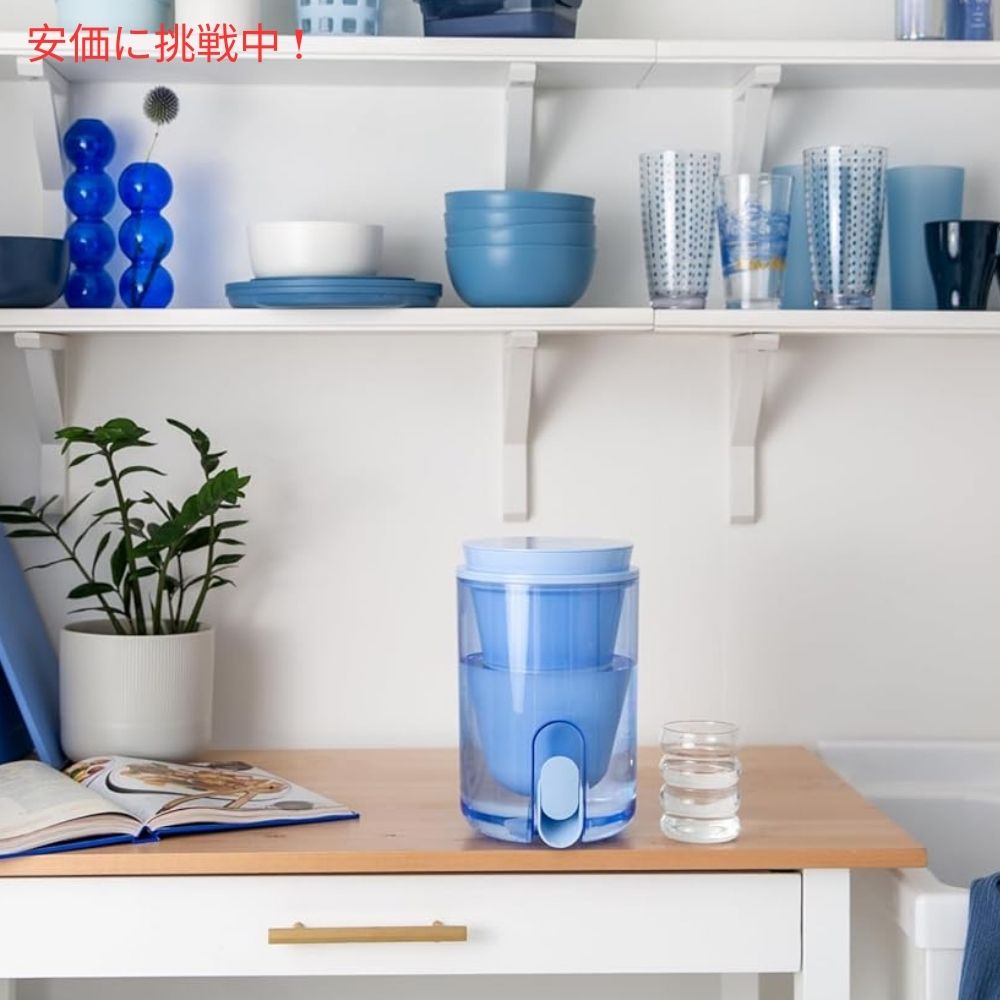 LifeStraw ホームスタジオ ウォーターフィルターディスペンサー 2.4リットル アイスランドブルー Home Studio Water Filter Dispenser 10Cup Icelandic Blue 2
