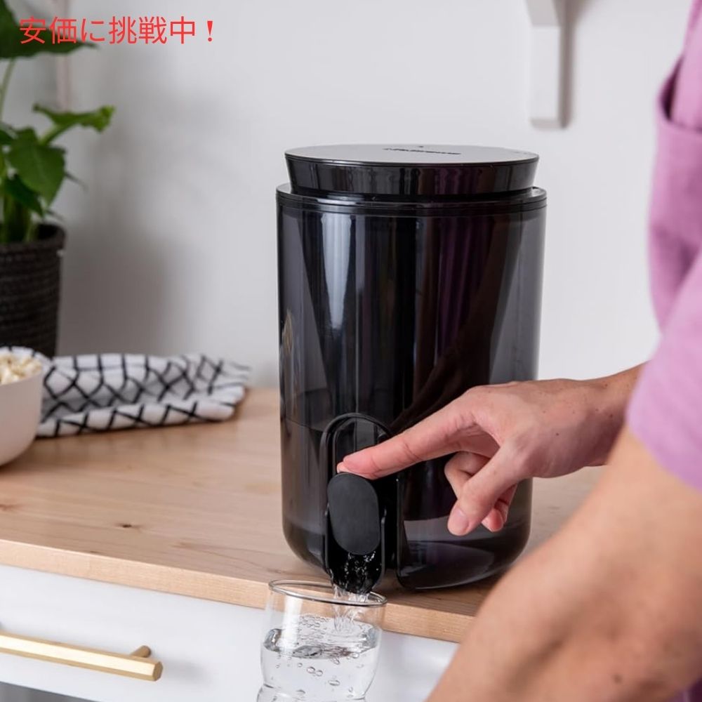 LifeStraw ホームスタジオ ウォーターフィルターディスペンサー 2.4リットル オブシディアンブラック Home Studio Water Filter Dispenser 10Cup Obsidian Black 2