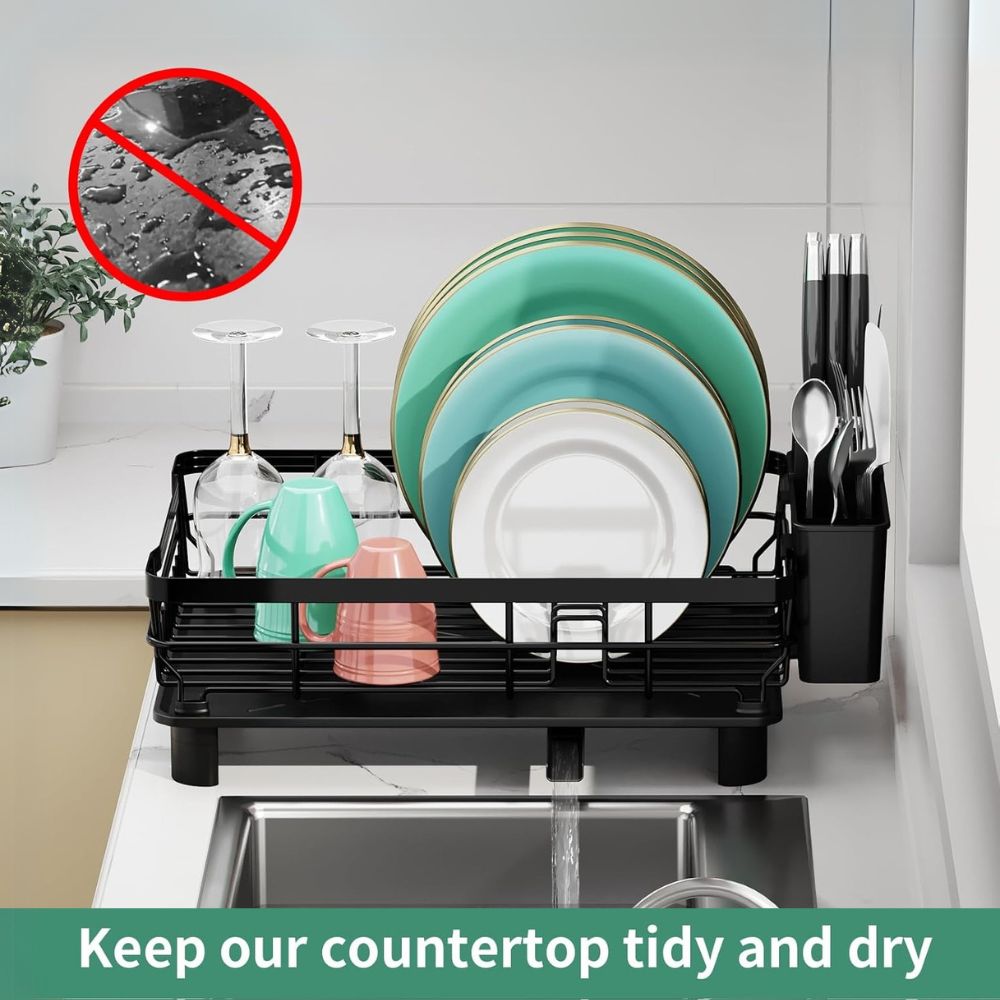 MOUKABAL ムーカバル 食器水切りラック ブラック 水切りカゴ Dish Drying Rack Black 6