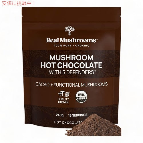 リアルマッシュルーム オーガニック ホットチョコレート Real Mushrooms Organic Hot Chocolate 1