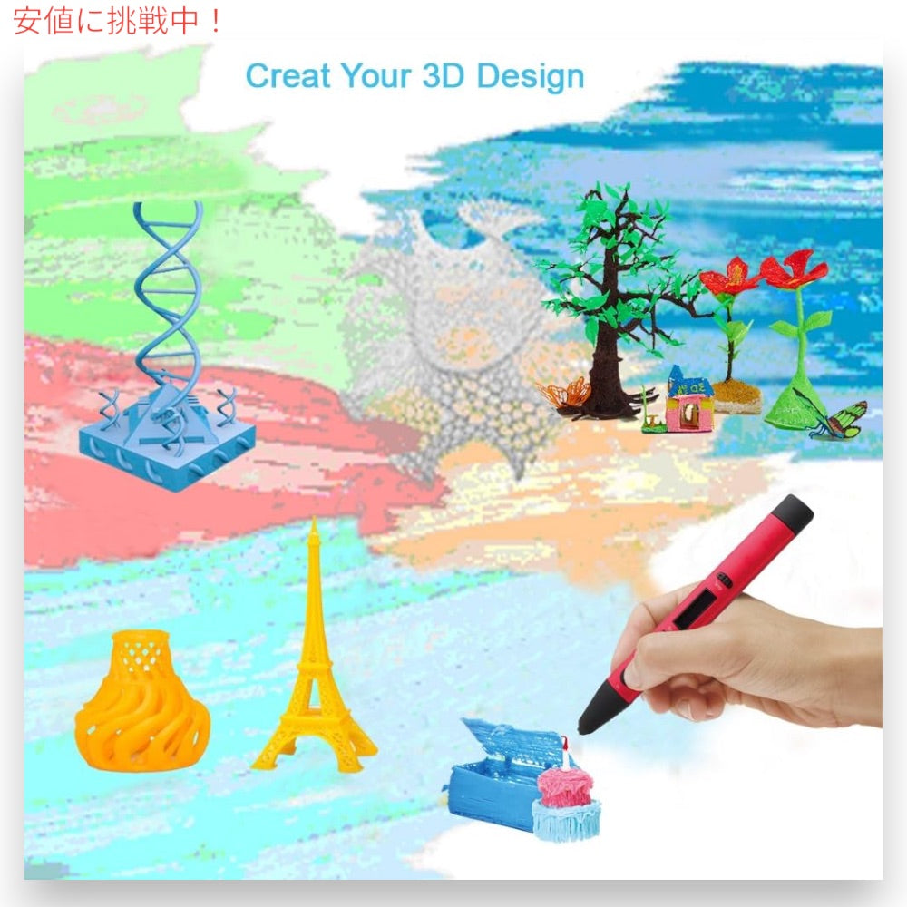 MIKA3D 32色 3Dペン用 PLAフィラメント詰め替え 各色10フィート 合計320フィート フィンガーキャップ4個付き 4