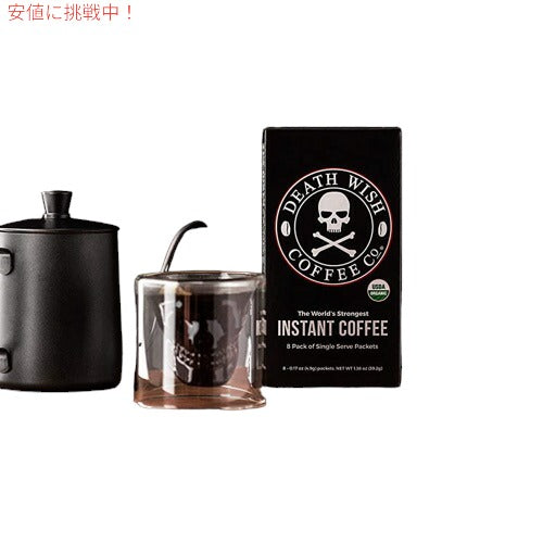 DEATH WISH COFFEE The World's Strongest Coffee Dark Roast Instant Coffee Sticks 8 packs オーガニック 8袋入り 6