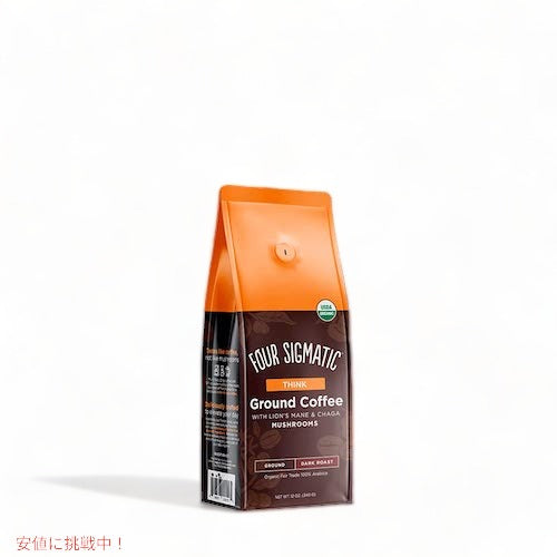 Four Sigmatic Ground Mushroom Coffee with Lion's Mane & Chaga 12oz / 山伏岳＆チャーガエキス入り有機コーヒー豆 ダークロースト 340g 4