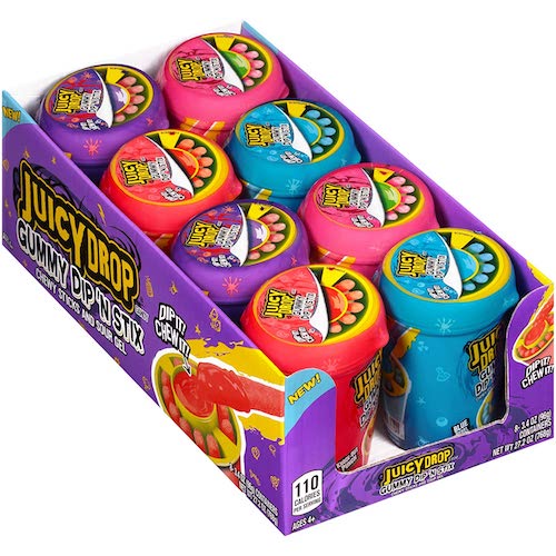 ジューシードロップ 8個セット グミキャンディ ディップアンドスティックス 4種類のフルーツ味 海外お菓子 グミ Juicy Drop Gummy Dip 'N Stix 3