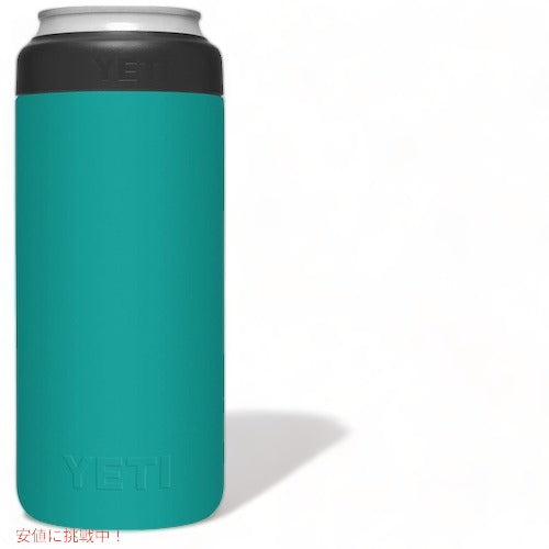 YETI Rambler 12 oz Colster SLIM Can Insulator AQUIFER BLUE / イエティ ランブラー コルスター 保冷 缶ホルダー スリム缶用 12oz(354ml) 6
