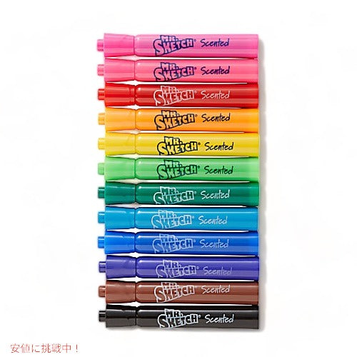 Mr. Sketch ミスタースケッチ 香り付き 水性マーカーペン 12色入り Scented Water Based Markers Assorted Colors 12color 3